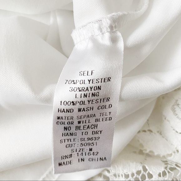 She & Sky Lace Ruffle White Tank Mini Dress - Picture 9 of 11